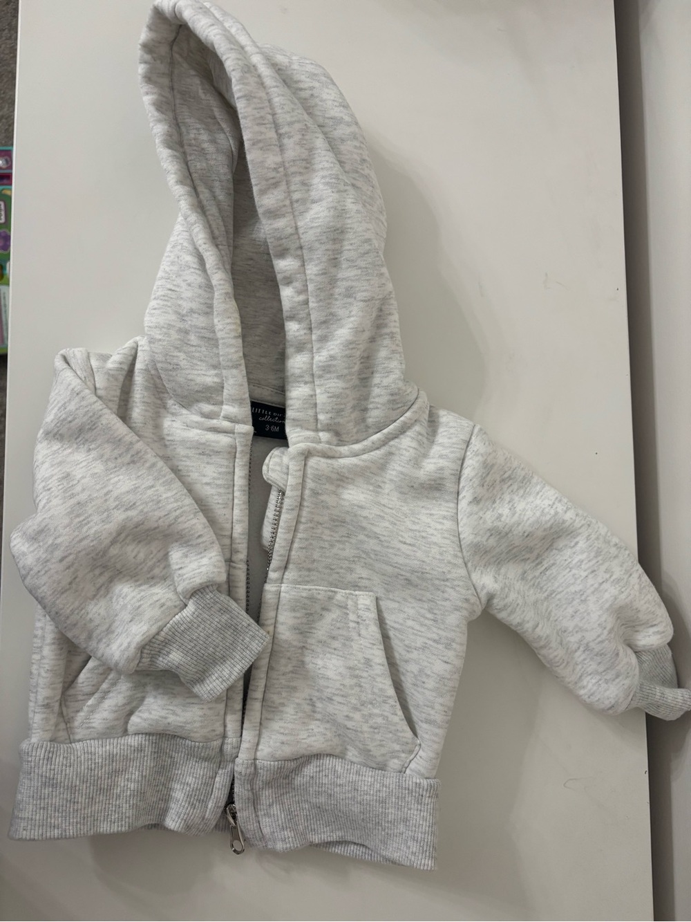 Little Bipsy Light Heather Gray Hooded Zip Sweatshirt